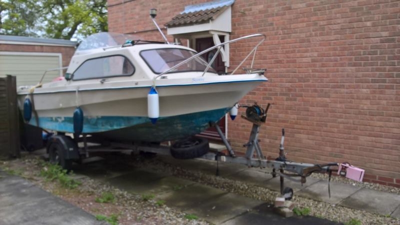 shetland 498 boat with 25hp yamaha for sale for £1,500 in