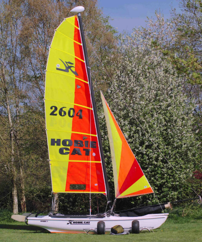 Hobie Cat 15 Club With Spinnaker And Cattrax Launching Trolley for sale