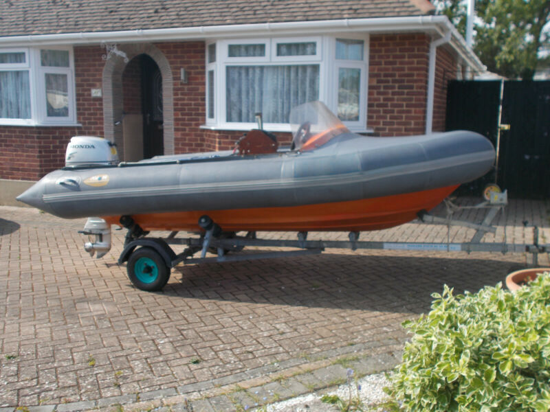 Avon Searider 4. Metre Rib Boat Honda 20hp 4 Stroke Outboard Power Tilt 