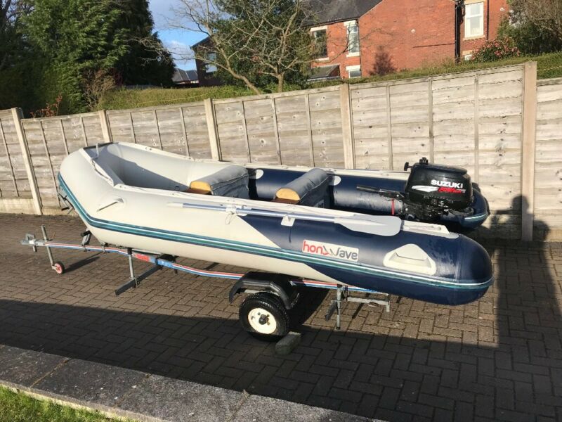 Honwave T38 Sib,air Deck Inflatable Dingy, Suzuki 4stroke Outboard ...