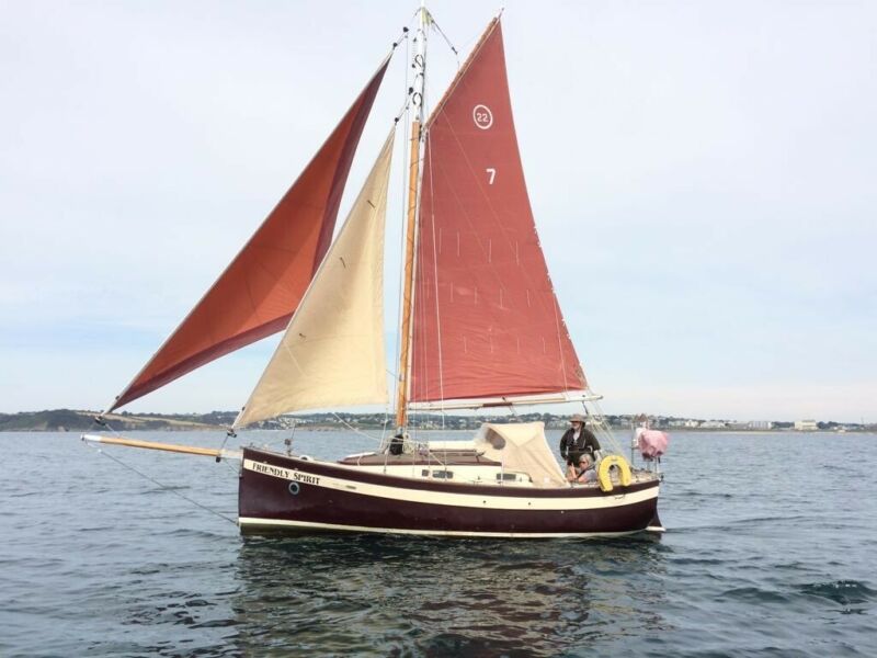small gaff sailboat