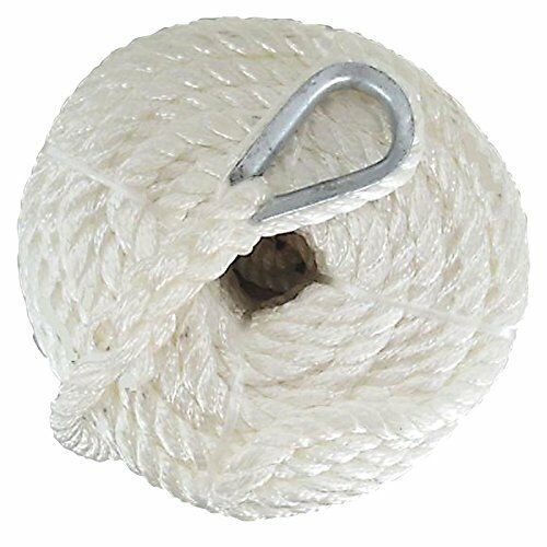 Boatworld 30mt (100ft) X 8mm Boat Anchor Line Rope C/w Hdg Thimble for