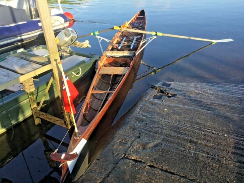 vintage functional rowing boat scull boat for sale for £