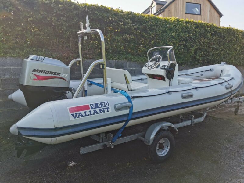 Valiant V-520 Rib Boat 5.2m, Marina 75hp Outboard Engine, Trailer, A 