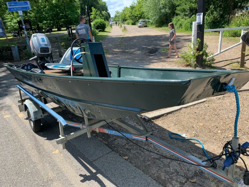 Seastrike 12ft Semi-Flat Bottom Aluminium Fishing/day Boat Package for ...