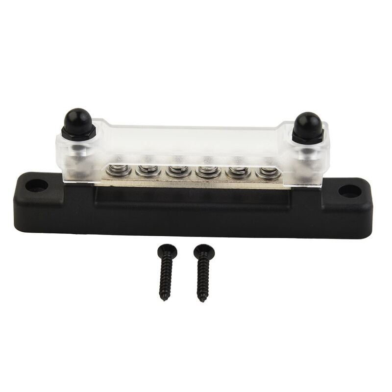 Schwarz Bus-Bar Stromverteilung Klemmenblock 6 Weg 12V/24V, 150A for ...