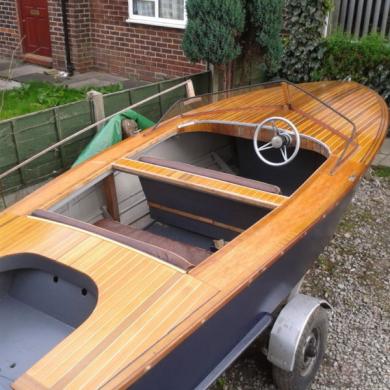 Austin Healey Aquacraft Classic Wooden Speedboat Choice Of Outboards Project For Sale From United Kingdom
