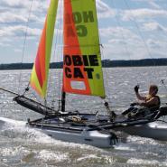 Hobie Cat 15 Club With Spinnaker And Cattrax Launching Trolley For